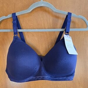 Warners Cloud 9 Wire-Free Contour Bra WR1269 38D Blue